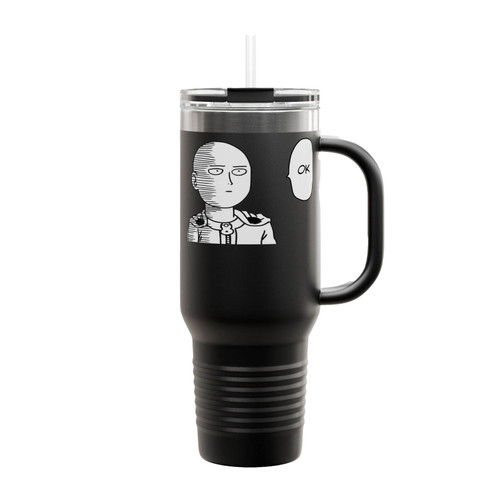 One Punch Man Saitama Insulated Travel Mug