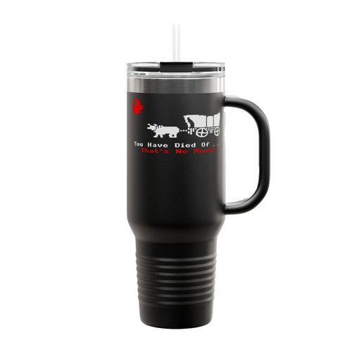 Oregon Trail Mashup Inspired By Star Wars Thats No Moon Funny Insulated Travel Mug