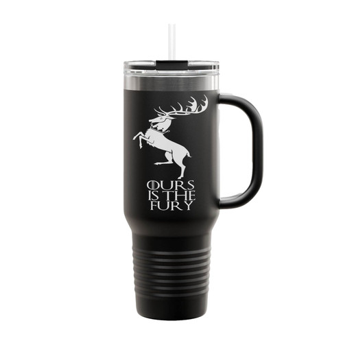Ours Is The Fury Baratheon Sigil Game Of Thrones Insulated Travel Mug