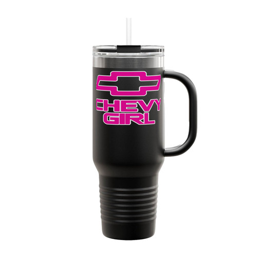Pink Chevy Girl Insulated Travel Mug