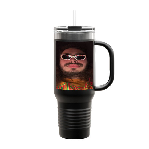 Post Malone Stoney Glasses Funny Insulated Travel Mug