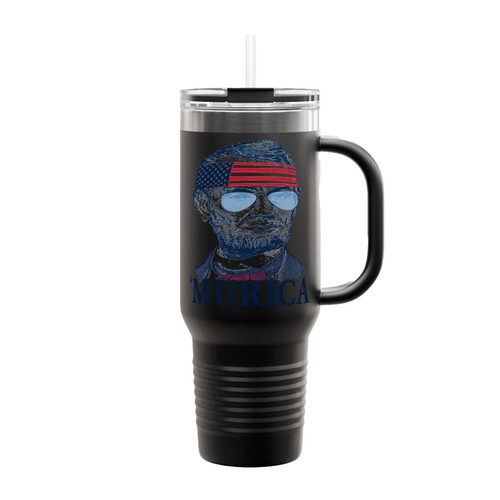 President Abraham Lincoln Murica 1 Insulated Travel Mug