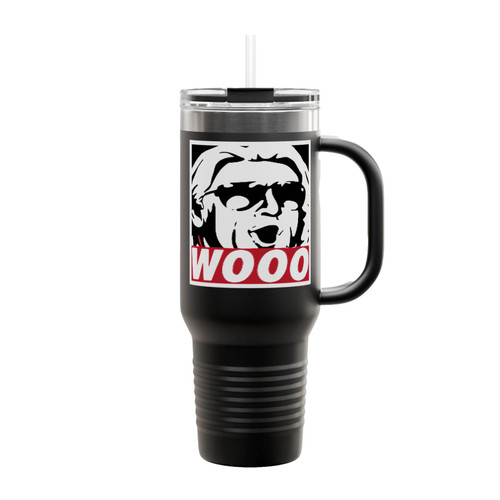 Pro Wrestler Ric Flair Obey Style Woooo Insulated Travel Mug