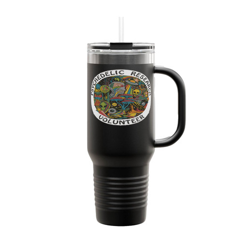 Psychedelic Research Volunteer Logo Insulated Travel Mug