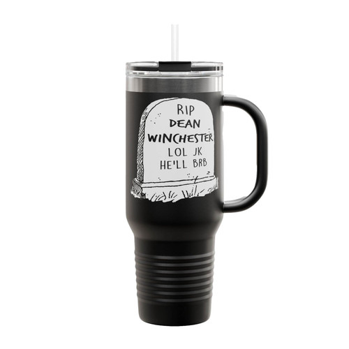 R I P Dean Winchester Supernatural Insulated Travel Mug