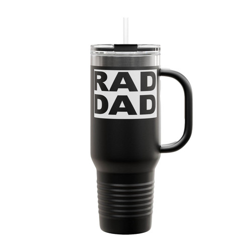 Rad Dad Blocked Letters Insulated Travel Mug