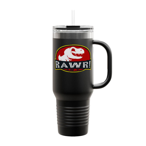 Rawr Jurassic Park Logo Insulated Travel Mug
