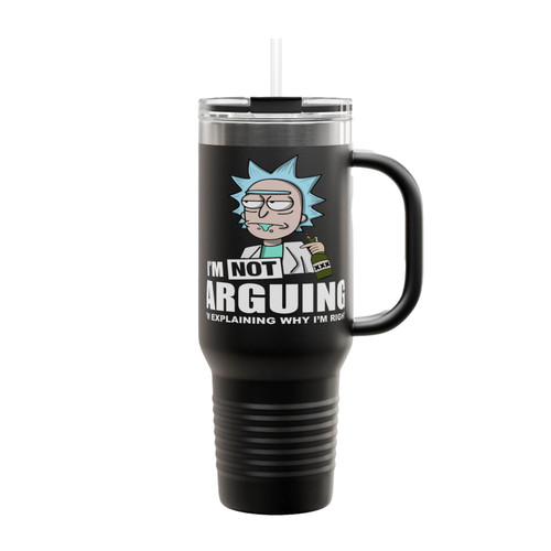 Rick & Morty I'm Not Arguing Insulated Travel Mug