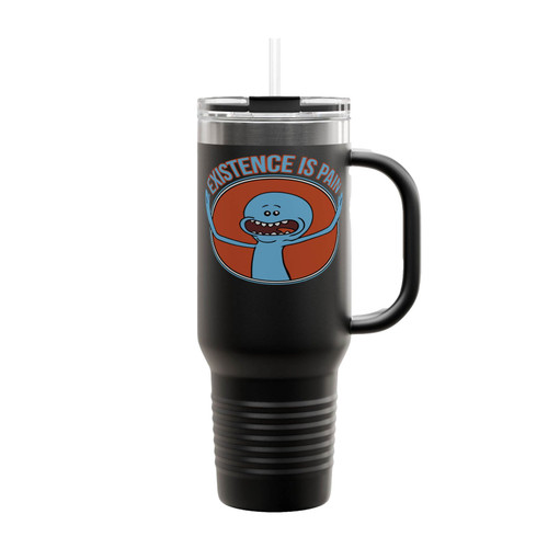 Rick And Morty Mr Meeseeks Existence Is Pain Insulated Travel Mug