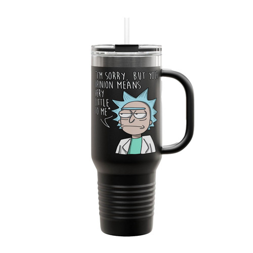 Rick Opinion Quote Insulated Travel Mug