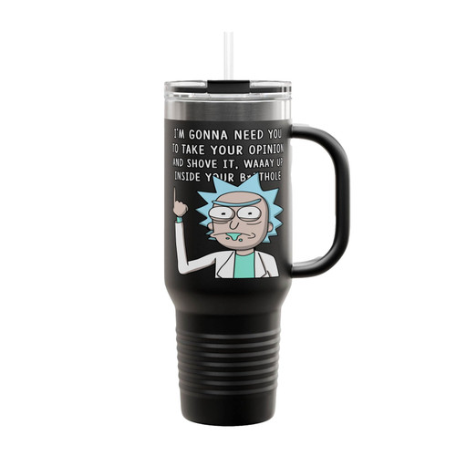 Rick Shove It Up Insulated Travel Mug