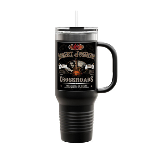 Robert Johnson Devil Driven Delta Blues Insulated Travel Mug