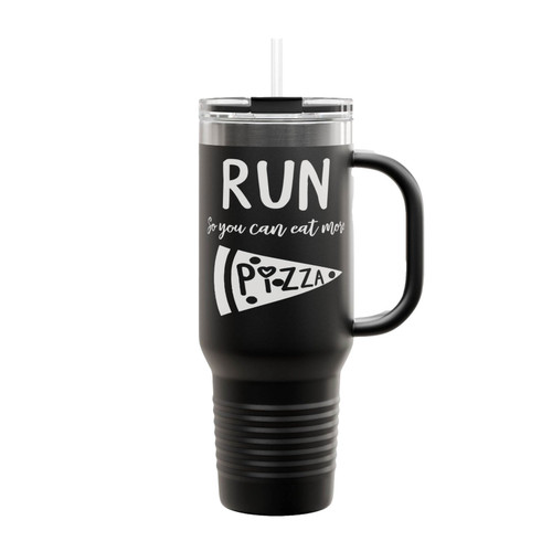 Run So You Can Eat More Pizza Insulated Travel Mug
