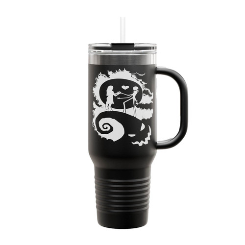 Sally And Jack Skellington Nightmare Before Christmas Insulated Travel Mug