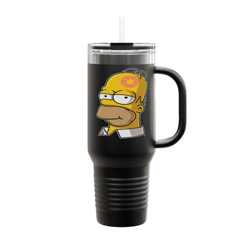 Simpsons Donut Brain Insulated Travel Mug