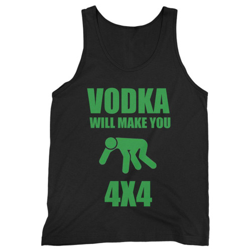 Our cotton vodka will make you 4x4 men tank top is perfect for those intense workouts in the gym, at practice or pickup games.