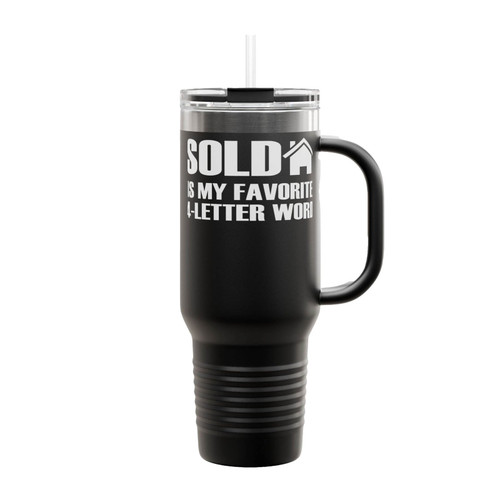 Sold Is My Favorite 4 Letter Word Insulated Travel Mug
