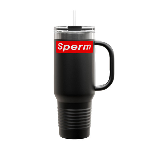 Sperm Logo Parody Insulated Travel Mug