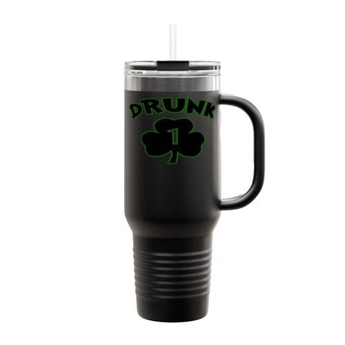 St Patricks Drunk Beer W Insulated Travel Mug