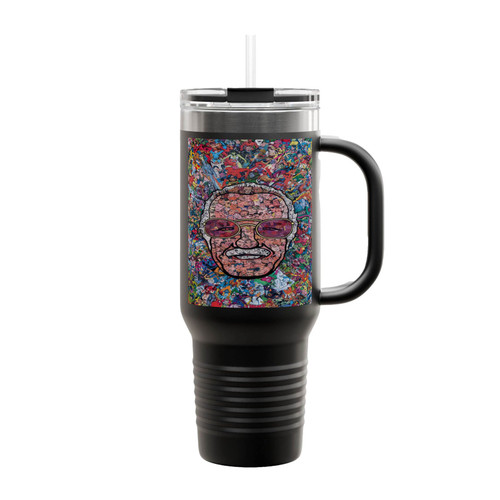 Stan Lee Face Art 1 Insulated Travel Mug