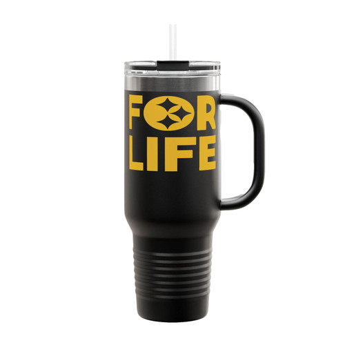 Steelers For Life Insulated Travel Mug