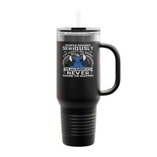 Stitch People Should Seriously Stop Expecting Normal Insulated Travel Mug