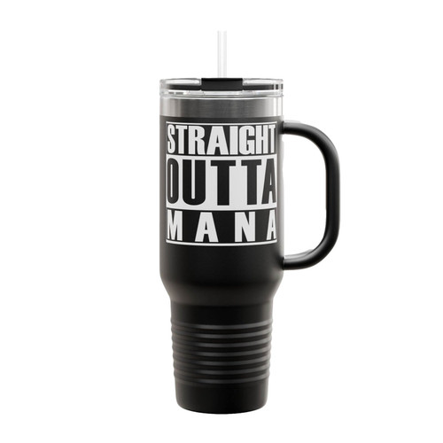 Straight Outta Mana Rpg Dnd Game Insulated Travel Mug