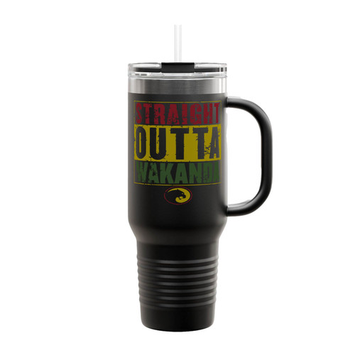 Straight Outta Wakanda Flag Black Panther Insulated Travel Mug