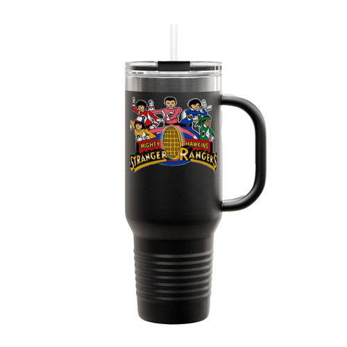 Stranger Things Mighty Morphin Power Rangers Insulated Travel Mug
