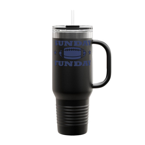 Sunday Funday Football Smooth Insulated Travel Mug