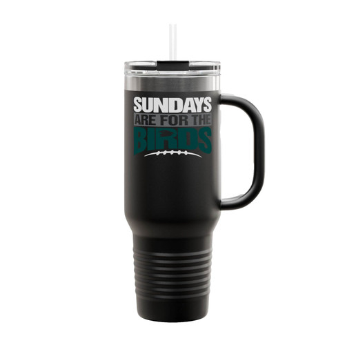 Sundays Are For The Birds Wentz Fly Eagles Philadelphia Insulated Travel Mug