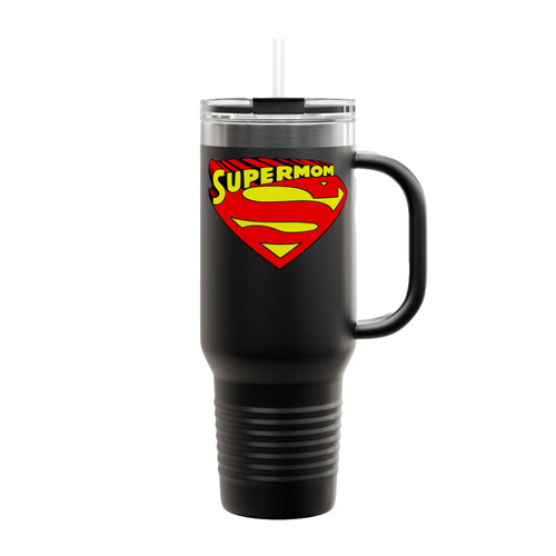 Supermom Funny Art Insulated Travel Mug