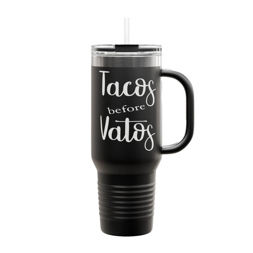 Taco Before Vatos Mexican St Patrick Day Insulated Travel Mug