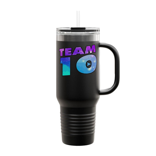 Team 10 Logo Jake Paul Merch Galaxy Insulated Travel Mug