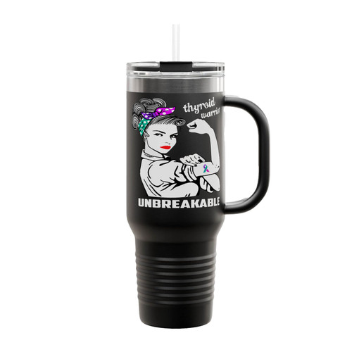 Thyroid Warrior Unbreakable Insulated Travel Mug