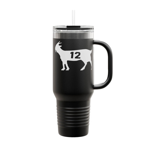 Tom Brady The Goat 12 Insulated Travel Mug
