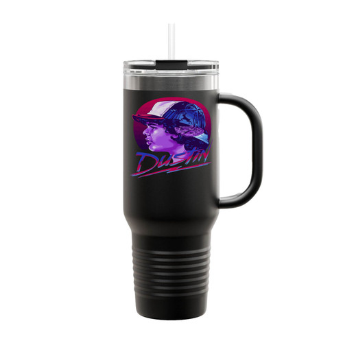Tranger Things Dustin Henderson 80's Style Insulated Travel Mug