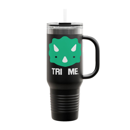 Triceratops Tri Me Funny Dinosaur Insulated Travel Mug