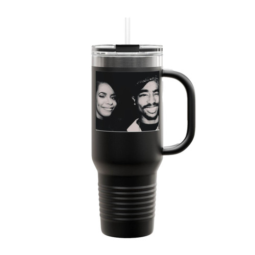 Tupac And Aaliyah Singer Insulated Travel Mug