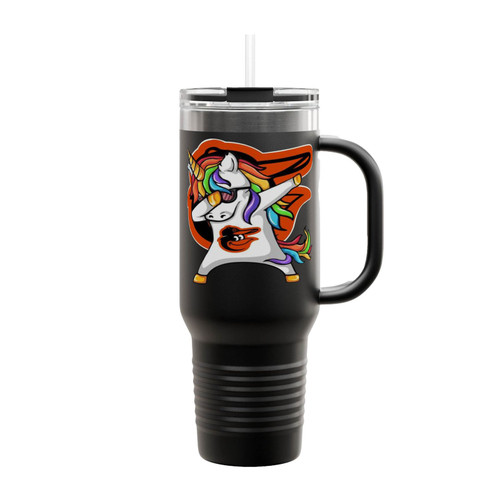 Unicorn Dabbing Baltimore Orioles Baseball Mlb Insulated Travel Mug