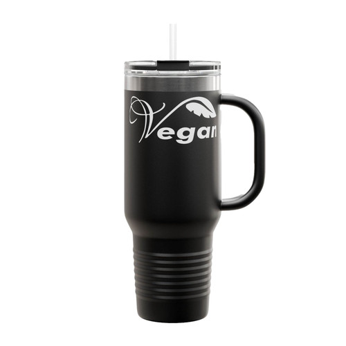 Vegan Vegetarian Insulated Travel Mug