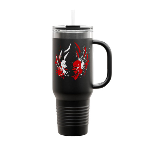 Vegeta Face Large Dragon Ball Insulated Travel Mug