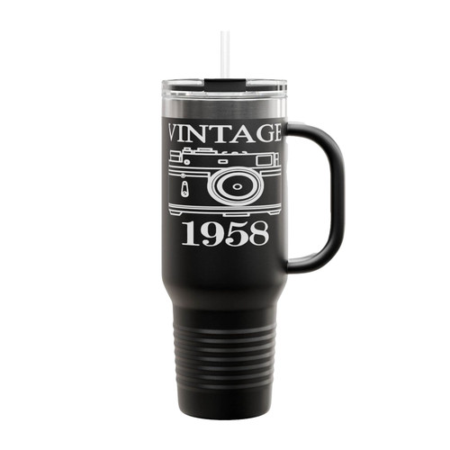 Vintage 1958 60Th Birthday 60 Years Old Insulated Travel Mug