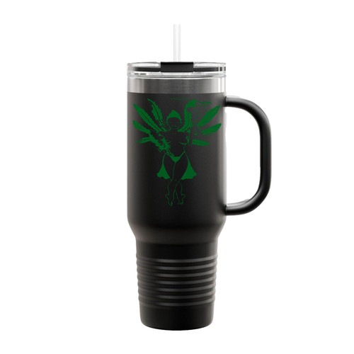 Voluptuous Weed Fairy Stoner Marijuana Insulated Travel Mug
