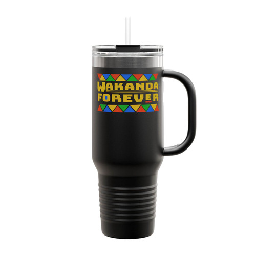Wakanda Forever Black Panther Inspired Insulated Travel Mug