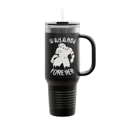 Wakanda Forever Black Pride Black Panther Insulated Travel Mug