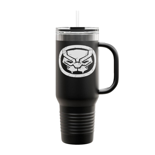 Wakanda Marvel Logo Black Panther Insulated Travel Mug