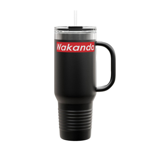 Wakanda Red Box Logo Insulated Travel Mug