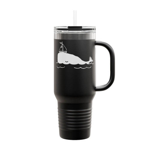 Whale Sailboat Orca Save Love Conservation Insulated Travel Mug