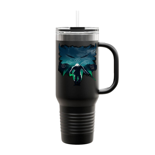 Wild Witcher The Witcher Wild Hunt Wolf Logo Insulated Travel Mug